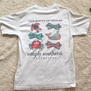 White simply southern T-shirt